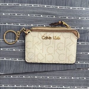 Calvin Klein Beige Keychain Wallet